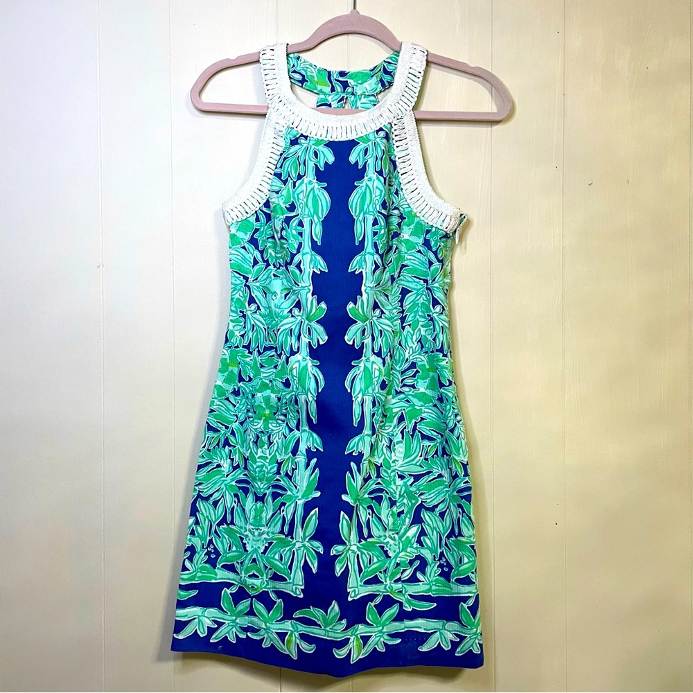Lilly Pulitzer green and blue shift dress